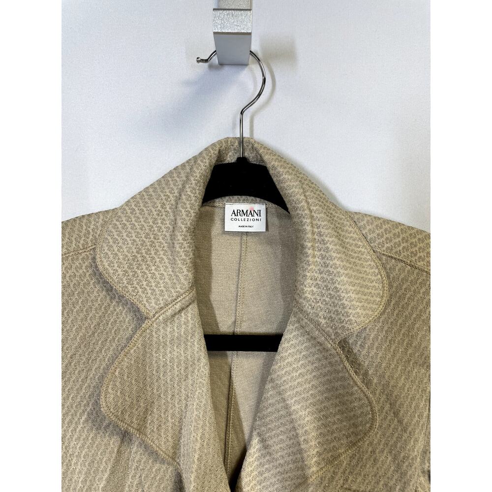 ARMANI COLLEZIONI Single Breasted Formal Fitted Blazer Light Tan Women's XS - Picture 2 of 8
